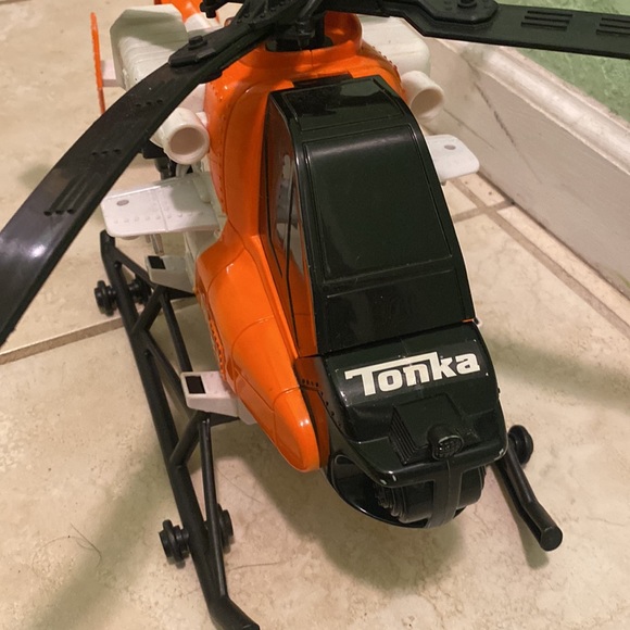 Tonka Helicopter Kids Toy Vehicle Moves Orange, white, and black - Picture 3 of 8